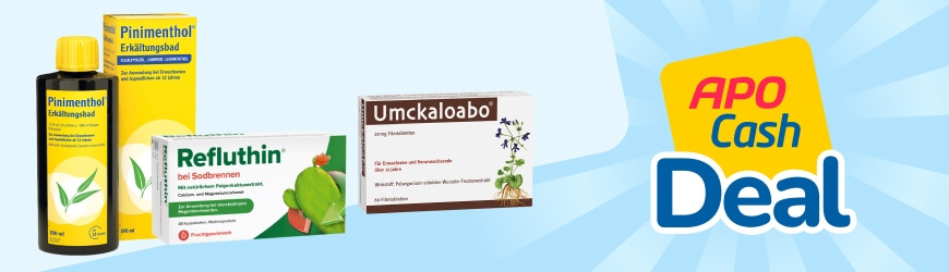 Umckaloabo, Refluthin, Pinimenthol Deals - APO Cash bei Meine-Onlineapo
