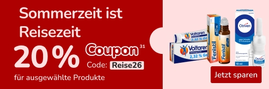 20 % Extra-Rabatt auf ausgewählte Haleon-Produkte – Weitere Bedingungen unter Fußnote 31