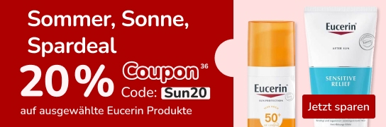20 % Extra-Rabatt auf ausgewählte Eucerin-Produkte – Weitere Bedingungen unter Fußnote 36
