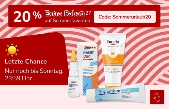 20 % Extra-Rabatt mit Code Sommerurlaub20 - Weitere Bedingungen siehe Fußnote 27