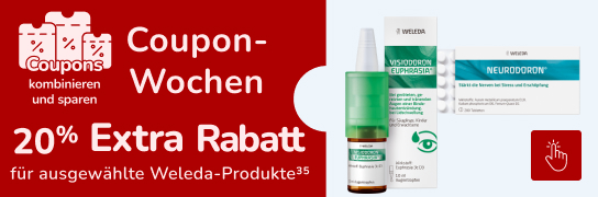 20 % Extra-Rabatt auf ausgewählte Weleda-Produkte - Weitere Bedingungen siehe Fußnote 35