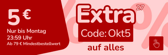 5 € Extra-Rabatt mit dem Code Okt5 - Weitere Bedingungen siehe Fußnote 27