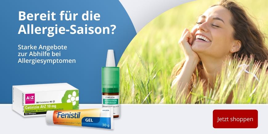 Produkte zur Linderung von typischen Allergiesymptomen